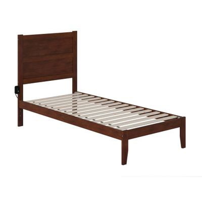 Twin XL Noho Bed Walnut - AFI: Modern Platform with Headboard, No Box Spring Needed