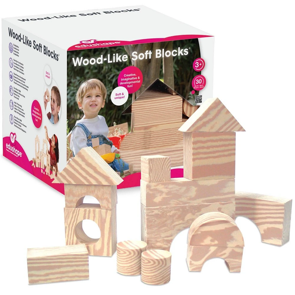 Edushape Wood-like 30 pc Firm Foam Blocks