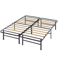 14 SmartBase Essential Mattress Foundation Bed with Bamboo Slats Black