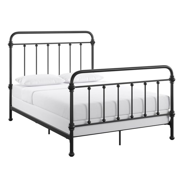 Full Rivington Victorian Metal Bed Black - Inspire Q