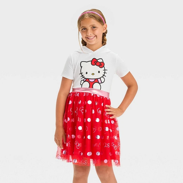 Hello Kitty Girls Hello Kitty Hooded Cosplay Short Sleeve Tutu Dress | Connecticut Post Mall Hello Kitty Girls Hello Kitty Hooded Cosplay Short Sleeve Tutu Dress | Connecticut Post Mall