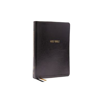 Kjv, Foundation Study Bible, Large Print, Leathersoft, Black, Red Letter, Comfort Print - by Thomas Nelson (Leather Bound)