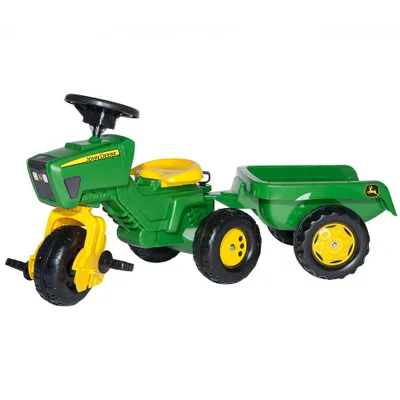 John Deere 3 Wheel Trac with Trailer Ride-On