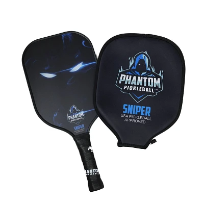 Phantom Pickleball 16.5 Sniper 13mm T800 Carbon Fiber Traditional Pickleball Paddle with Cover - Blue