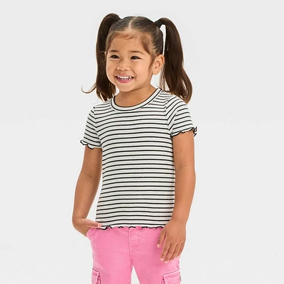 Toddler Girl Short Sleeve Striped T-Shirt