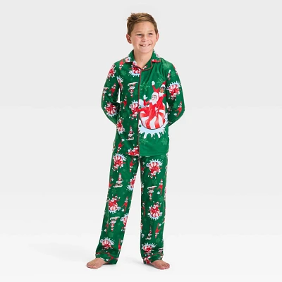 Boys Elf on the Shelf Christmas Coat Pajama Set