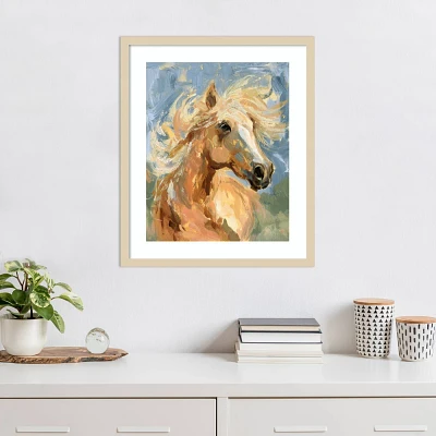 Amanti Art 21x25 Palomino in the Wind I by Victoria Barnes Wood Framed Wall Art Print