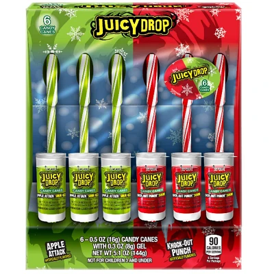 Juicy Drop Pop Candy Canes 5.1oz