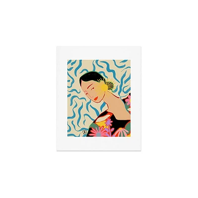 Deny Designs 8x10 Sandrapoliakov Smiling Woman and Sunshine Unframed Art Print: Modern Style, Cardstock, Digital Artwork