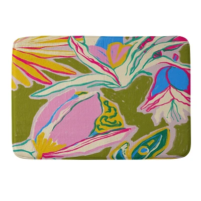 Deny Designs Sandrapoliakov Tropical Garden Memory Foam Bath Mat