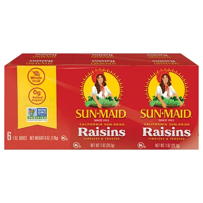 Sun-Maid California Sun-Dried Raisins - 1oz / 6ct