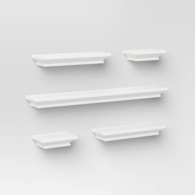 5pc Traditional Shelf Set White - Threshold