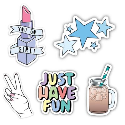 Big Moods Cool VSCO Aesthetic Sticker Pack 5pc  Aesthetic stickers,  Sticker art, Vinyl sticker