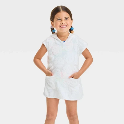 Baby Girls Towel Terry Seashell Embossed Cover Up Dress