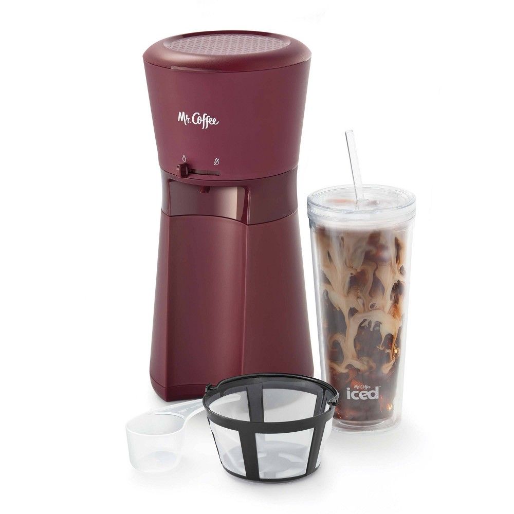 Mr. Coffee Iced Coffee Maker with Reusable Tumbler and Coffee Filter