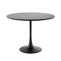 Jamesdar Kurv Bistro Dining Table : 39 Round Steel Table, Space-Saving, Modern Design, Indoor/Outdoor Use