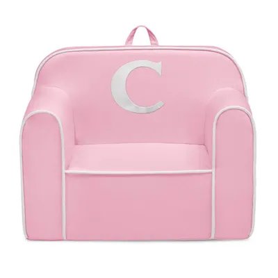 Delta Children Personalized Monogram Cozee Foam Kids Chair - Customize with Letter C - 18 Months and Up