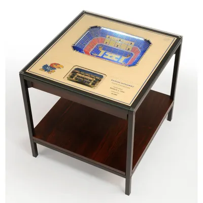 NCAA Kansas Jayhawks 25-Layer StadiumViews Lighted End Table