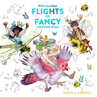 Pop Manga Flights of Fancy Coloring Book - by Camilla dErrico (Paperback)