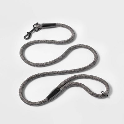 Reflective Rope Dog Leash - Gray - Boots & Barkley