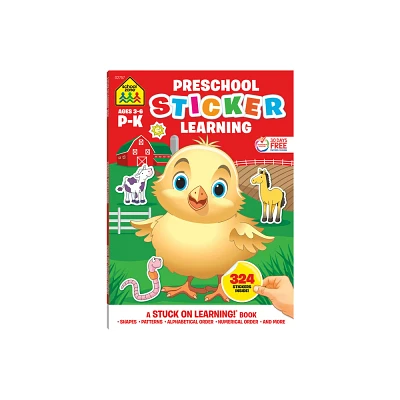 School Zone Preschool Stickers Workbook - (Paperback)