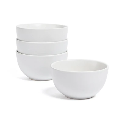 over&back Set of 4 9oz Coupe Hand-Finished Stoneware Mini Bowls Semi-Matte : Microwave & Dishwasher Safe, 4.3 Diameter