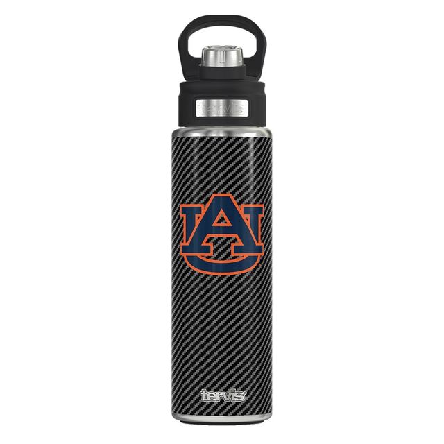 NCAA Auburn Tigers Carbon Fiber Wide Mouth Water Bottle - 24oz