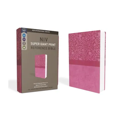 NIV, Super Giant Print Reference Bible, Giant Print, Imitation Leather, Pink, Red Letter Edition - Large Print by Zondervan (Leather Bound)