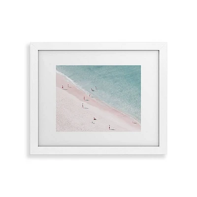 Deny Designs 18x24 Ingrid Beddoes Beach Family Love White Framed Art Print