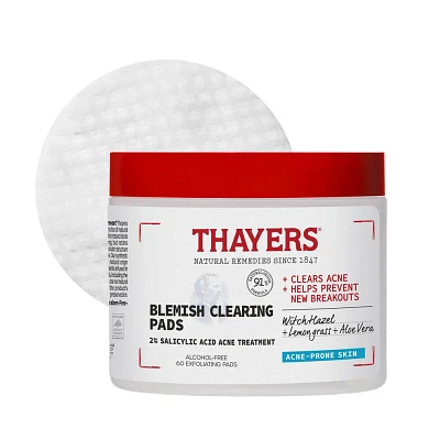 Thayers Natural Remedies Acne Clearing Toner Pads with Salicylic Acid - 60ct