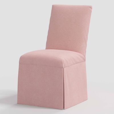 Samy Skirted Slipcover Dining Chair in Linen - Threshold: Cushioned