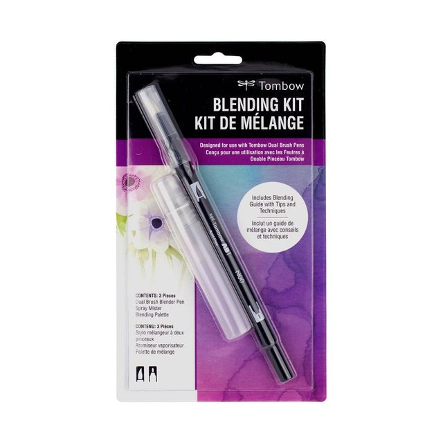 Blending Kit - Tombow: Brush Pens for Art & Stationery, 1.8mm Point, Clear Ink, Drawing & Blending Pen