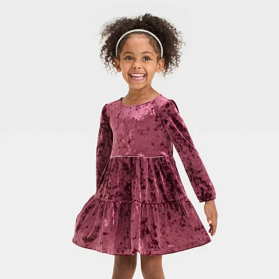 OshKosh Bgosh Toddler Girls Long Sleeve Velvet Dress