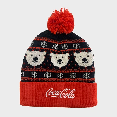 Men Coca-Cola Pom Beanie - Black/Red