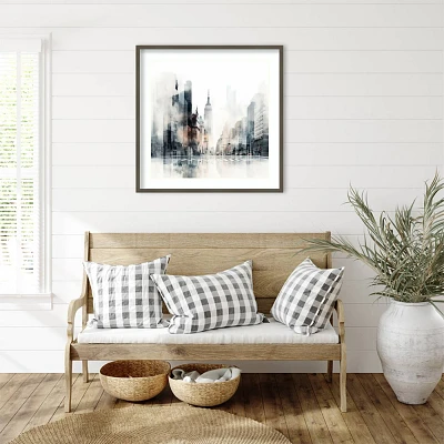 Amanti Art 33x33 Graphic City I New York by Irena Orlov Wood Framed Wall Art Print