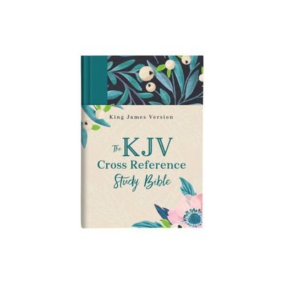 The KJV Cross Reference Study Bible--Turquoise Floral - by Christopher D Hudson (Hardcover)