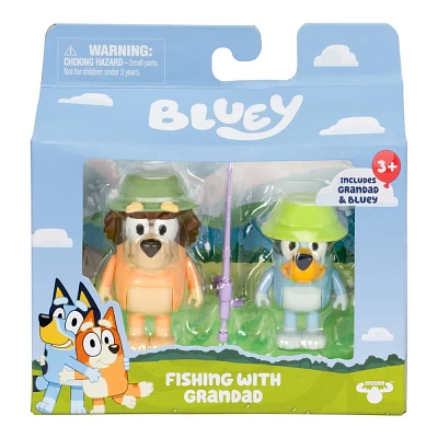 Bluey Fishing with Grandad Figures 2pk