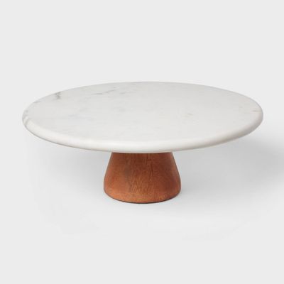 Marble and Wood Cake Stand - Threshold