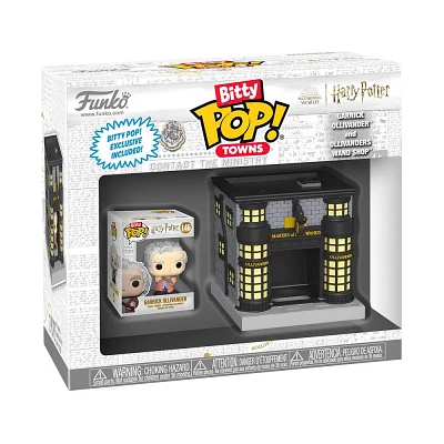 Funko Bitty POP! Towns: Harry Potter Garrick Ollivander and Ollivanders Wand Shop Figures