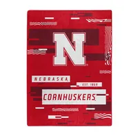 NCAA Nebraska Cornhuskers Digitized 60 x 80 Raschel Throw Blanket