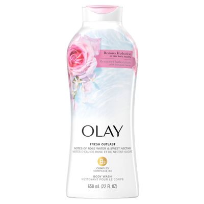 Olay Fresh Outlast Rose Water & Sweet Nectar Body Wash - 22 fl oz