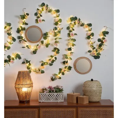 Teen LED Vine Garland Warm String Light Green - West & Arrow