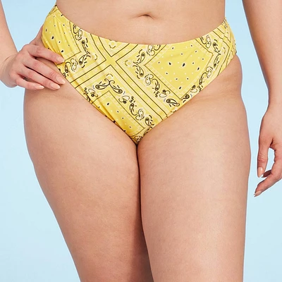 Womens Bandana High Leg Cheeky Bikini Bottom