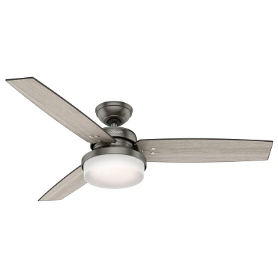 Hunter Fan 52 Sentinel Ceiling Fan with LED Light Kit and Handheld Remote Brushed Slate