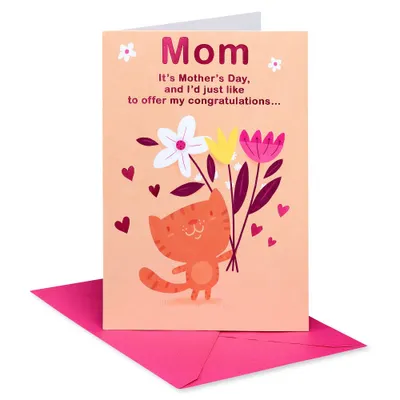 Mothers Day Card Cat Mom