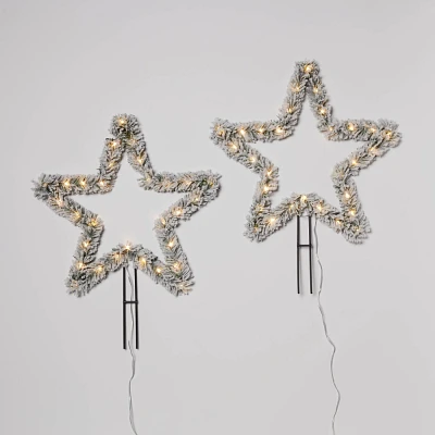 2pc LED Dewdrop Star Christmas Novelty Stake Light - Wondershop