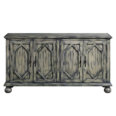 Acme Furniture Pavan Decorative Storage Cabinet Rustic Gray