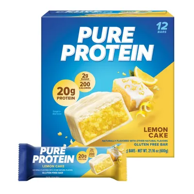 Pure Protein 20g Protein Bar - Lemon Cake - 12ct