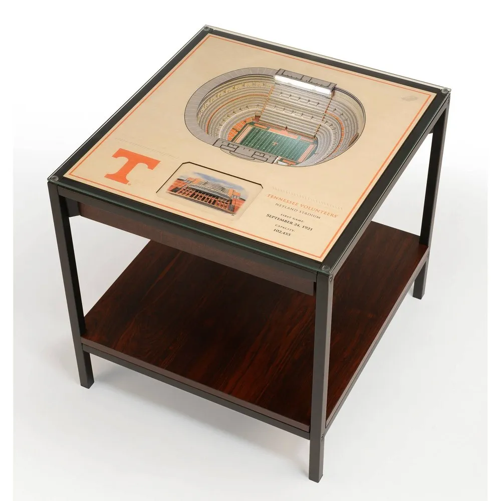 NCAA Tennessee Volunteers 25-Layer StadiumViews Lighted End Table