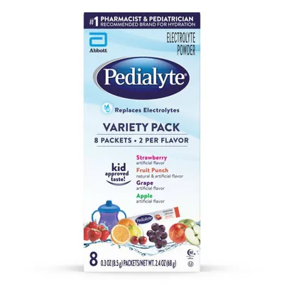 Pedialyte Electrolyte Powder Variety Pack - 8ct/2.4oz